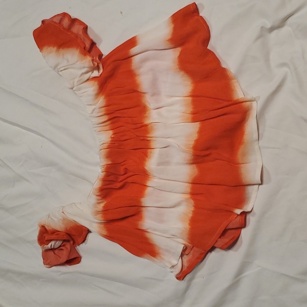 Rue 21 Orange off the shoulder top size medium
